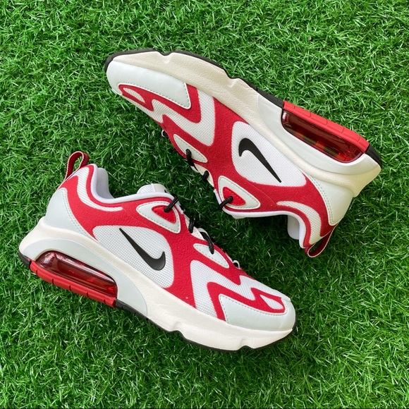 Nike Air Max 200 White / Black - Gym Red - Picture 7 of 9